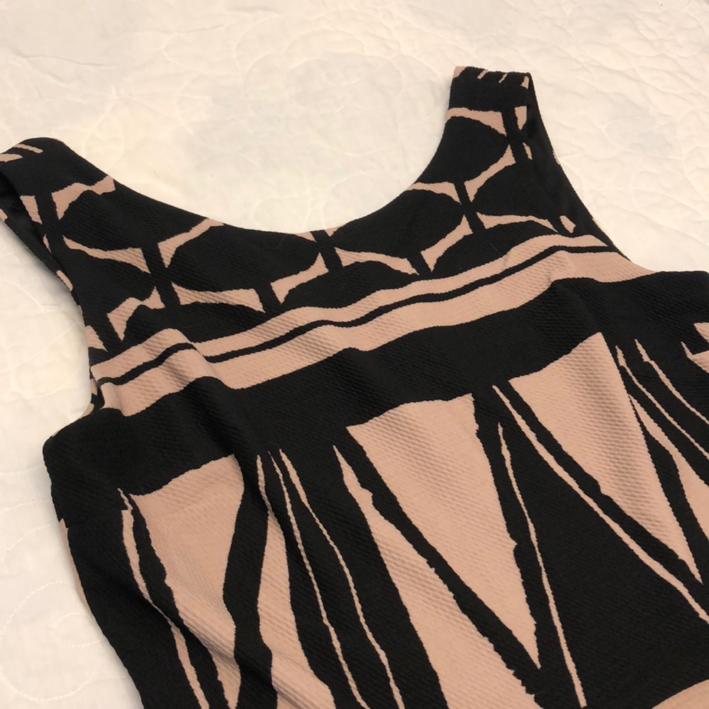 Taupe and Black Liz Claiborne Dress Wore Once - Picture 2 of 7